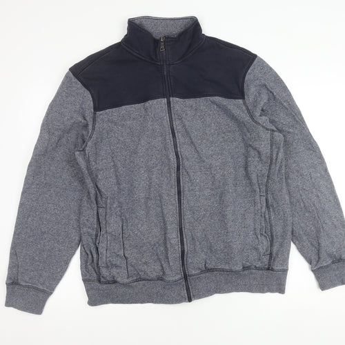 Marks and Spencer Men’s Blue XL 44-46" Full Zip Cotton Jacket