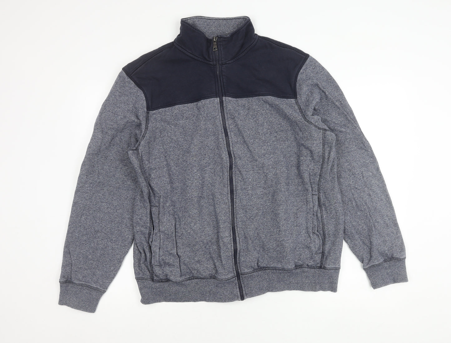 Marks and Spencer Men’s Blue XL 44-46" Full Zip Cotton Jacket