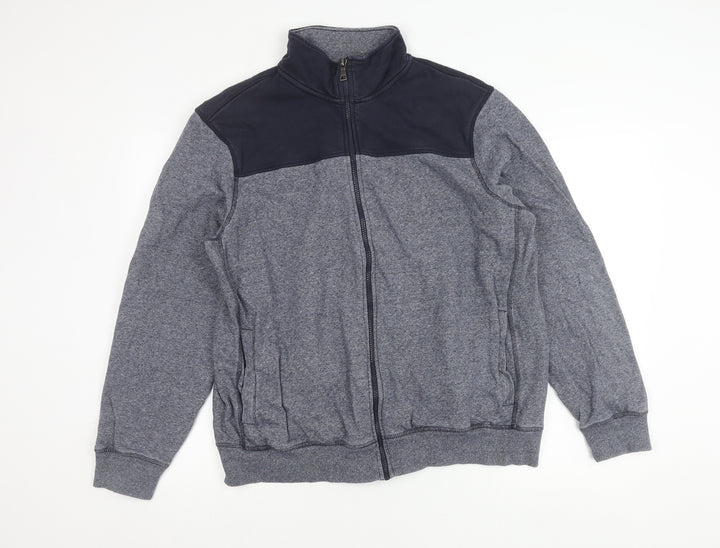Marks and Spencer Men’s Blue XL 44-46" Full Zip Cotton Jacket