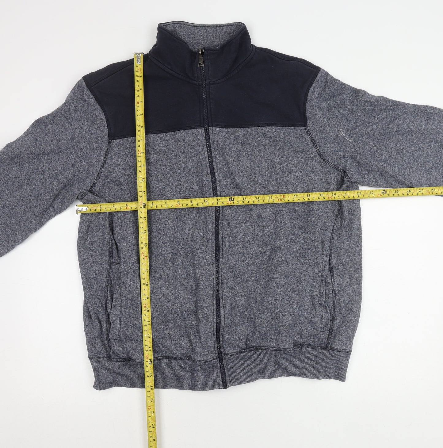 Marks and Spencer Men’s Blue XL 44-46" Full Zip Cotton Jacket