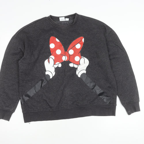 Disney Women’s Grey Minnie Mouse Sweatshirt UK 12 Pullover