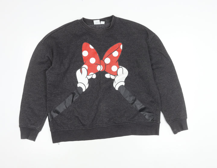 Disney Women’s Grey Minnie Mouse Sweatshirt UK 12 Pullover