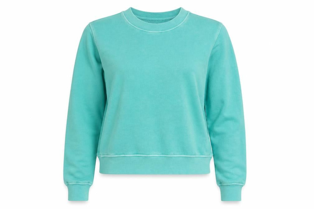 Front view of Marks & Spencer women’s green medium pullover sweatshirt
