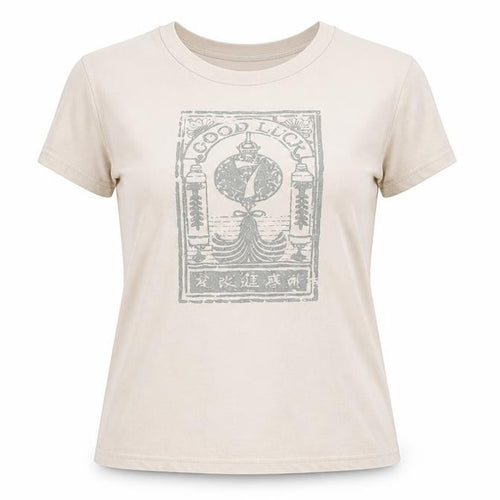 Red Herring Womens Beige Cotton Glitter Print T-Shirt Size 12