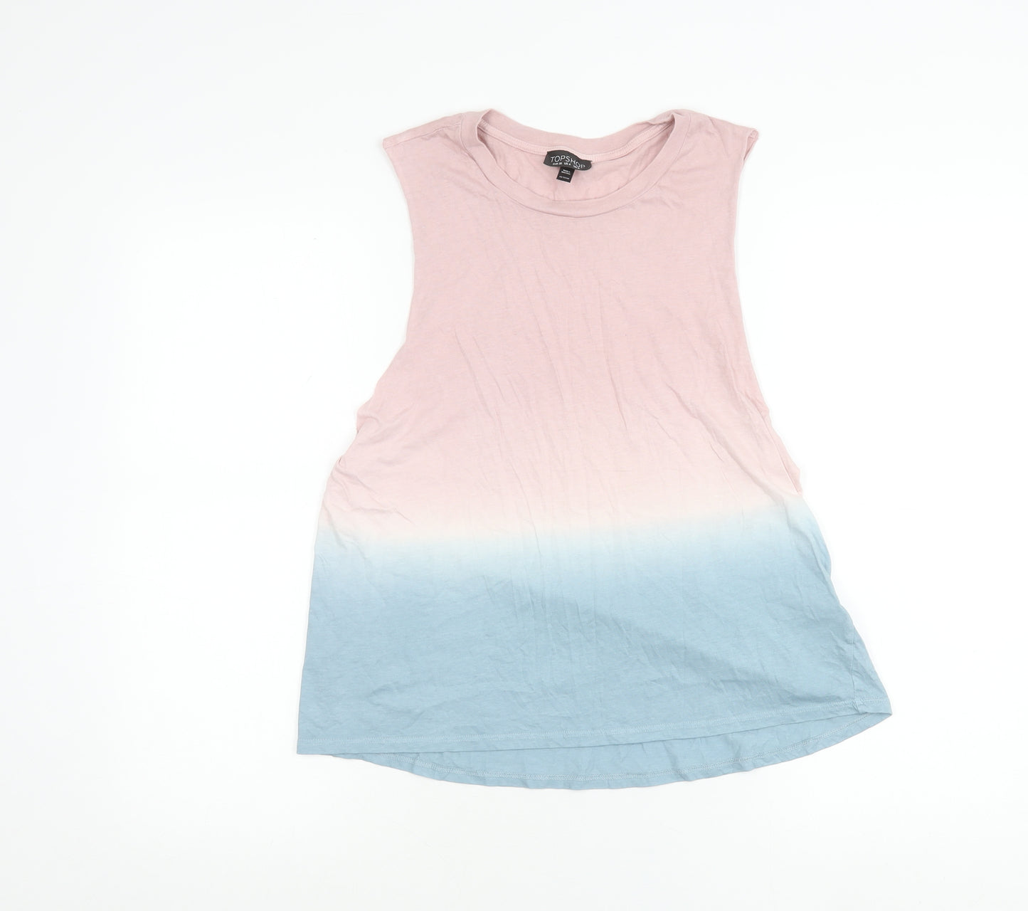Topshop Women's Multicoloured Size 8 Cotton Tank Top
