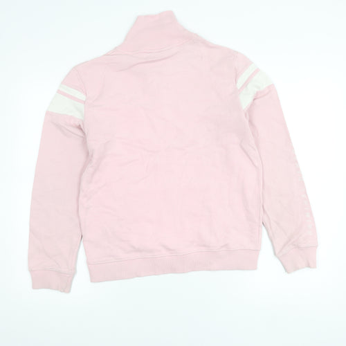 Criminal Damage Women’s Pink Varsity Jacket Size L Cotton Casual Zip Up