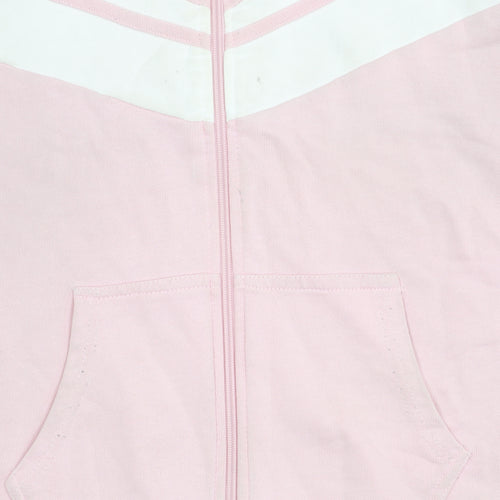 Criminal Damage Women’s Pink Varsity Jacket Size L Cotton Casual Zip Up