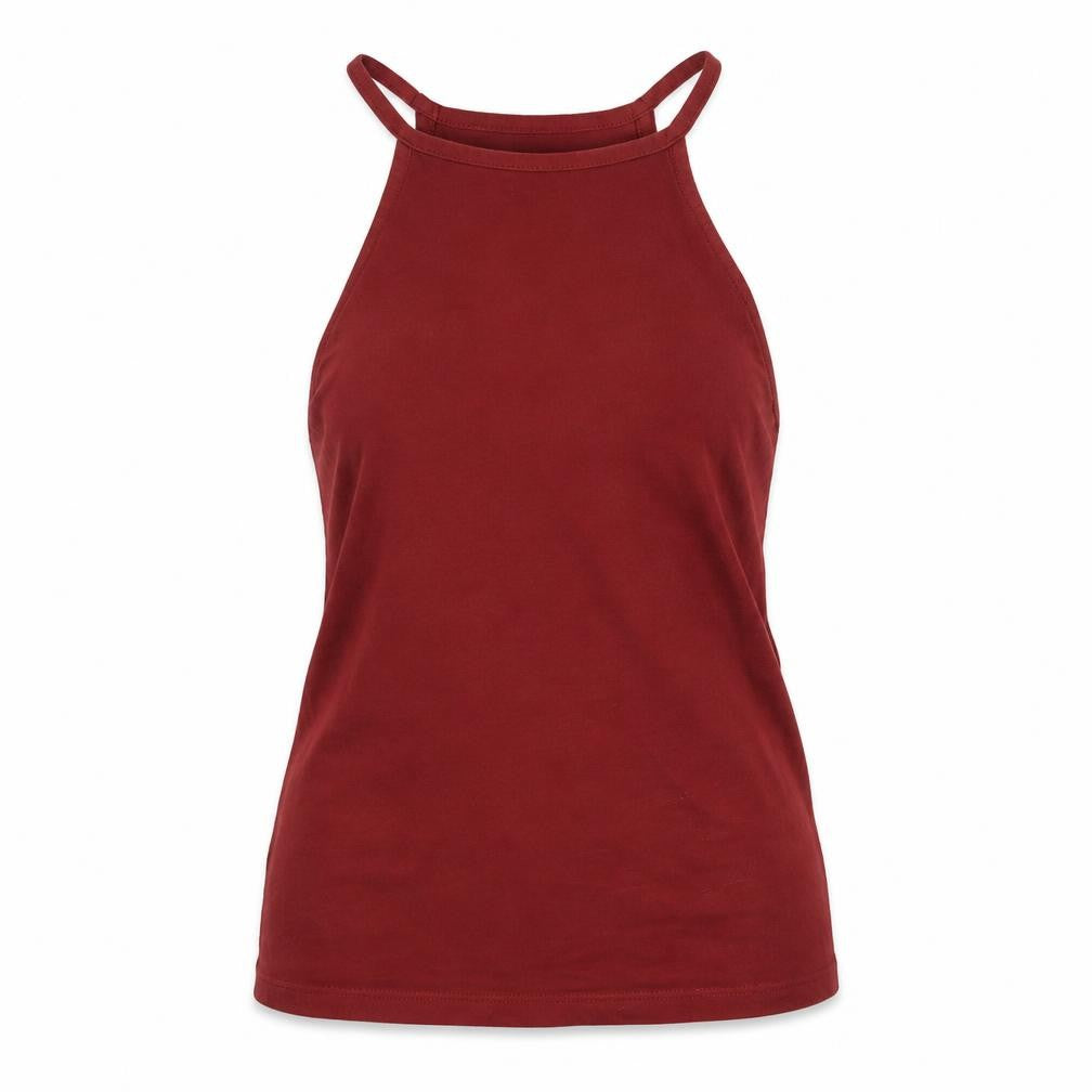 Forever 21 Womens Red Halter Tank Top Size S Camisole Jersey