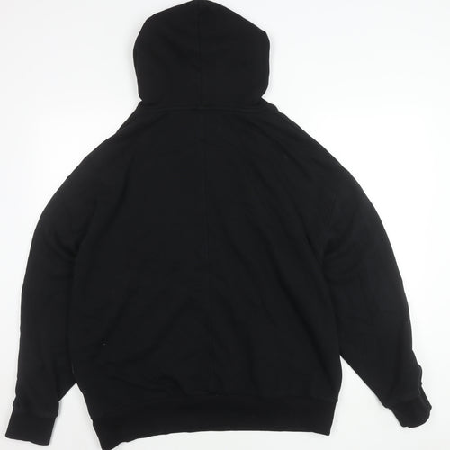 Collusion Womens Black Hoodie UK 10 Pullover Cotton Casual