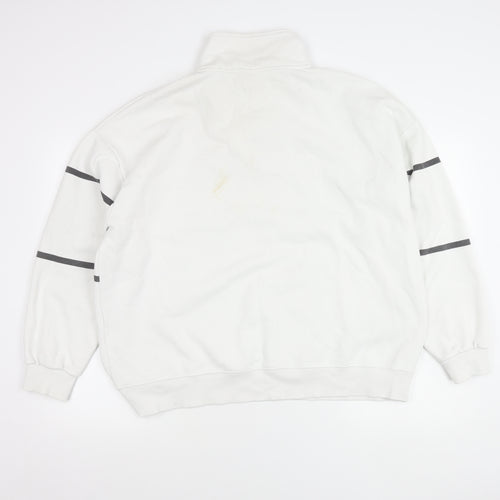 Pull&Bear Unisex White XL Los Angeles 1/4 Zip Sweatshirt