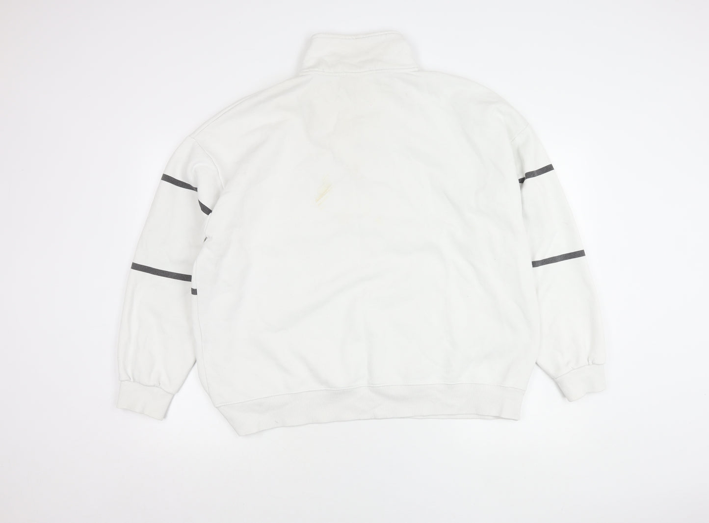 Pull&Bear Unisex White XL Los Angeles 1/4 Zip Sweatshirt