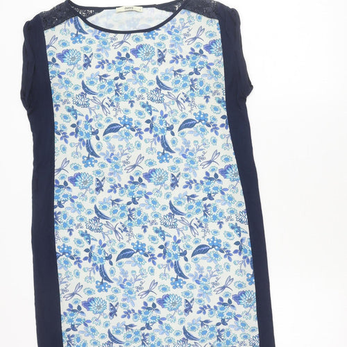 Oasis Women’s Blue Floral Sleeveless Shift Dress Size S