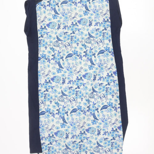Oasis Women’s Blue Floral Sleeveless Shift Dress Size S