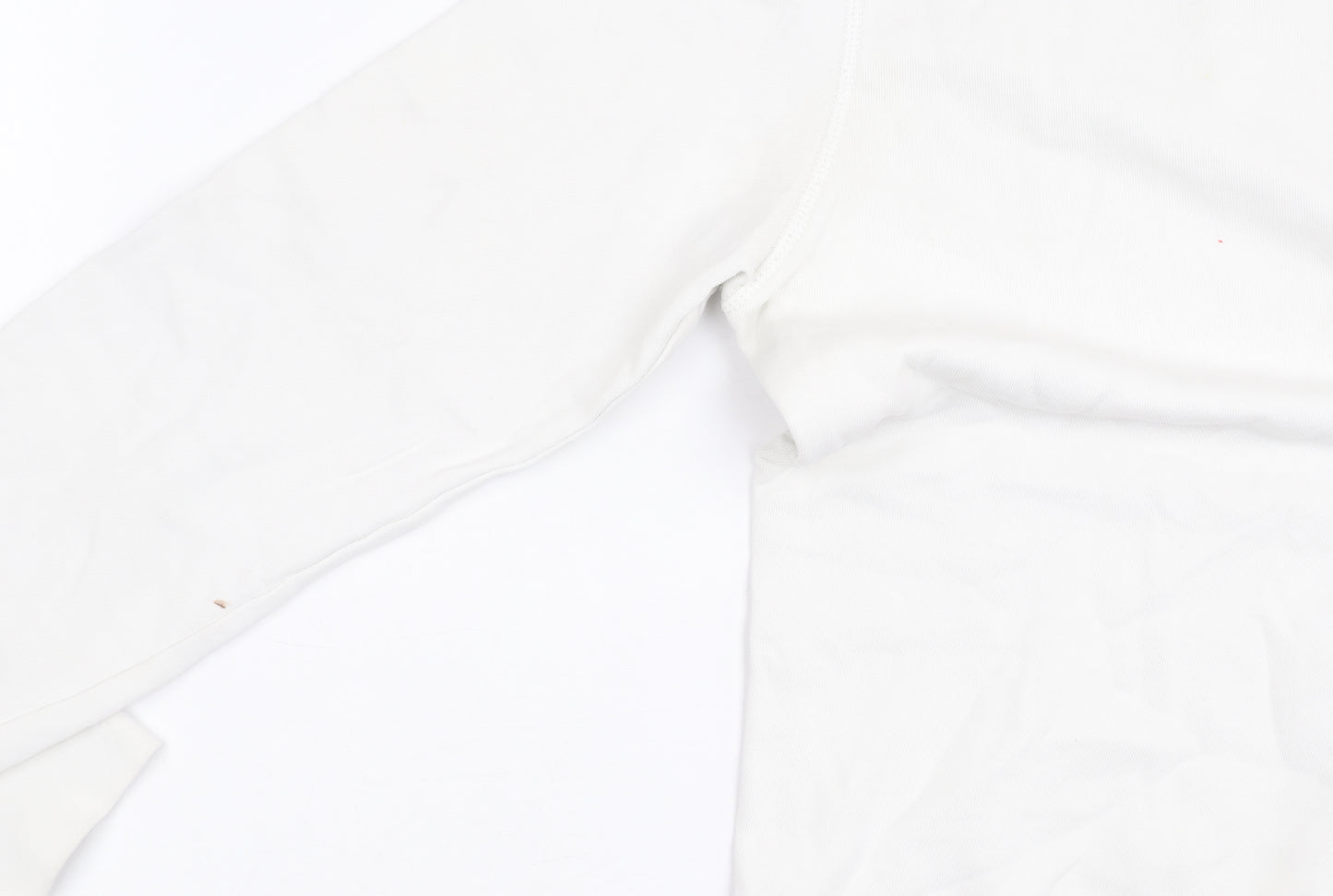 Marks and Spencer Women White Cotton Blend Pullover Sweatshirt M