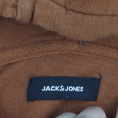 Jack & Jones Men's Brown Pullover Hoodie Size S Regular Fit