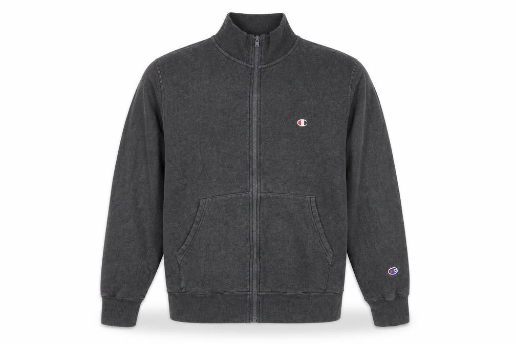 Front view of Champion Men’s Grey XL Full Zip Jacket Logo Sportswear