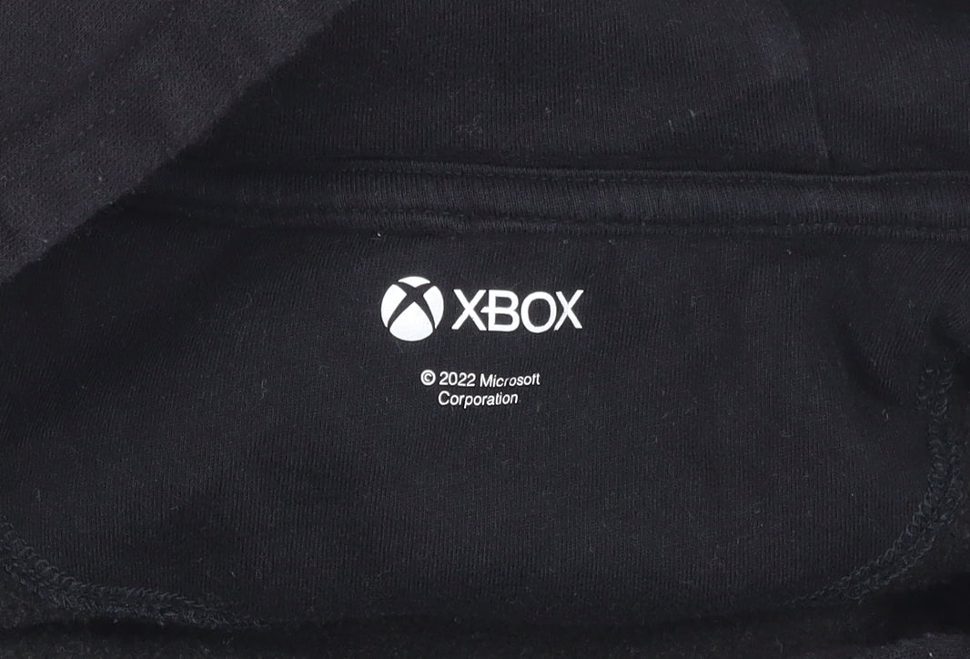 Xbox Boys Black 7 Years Full Zip Hoodie Jacket with Green Panels