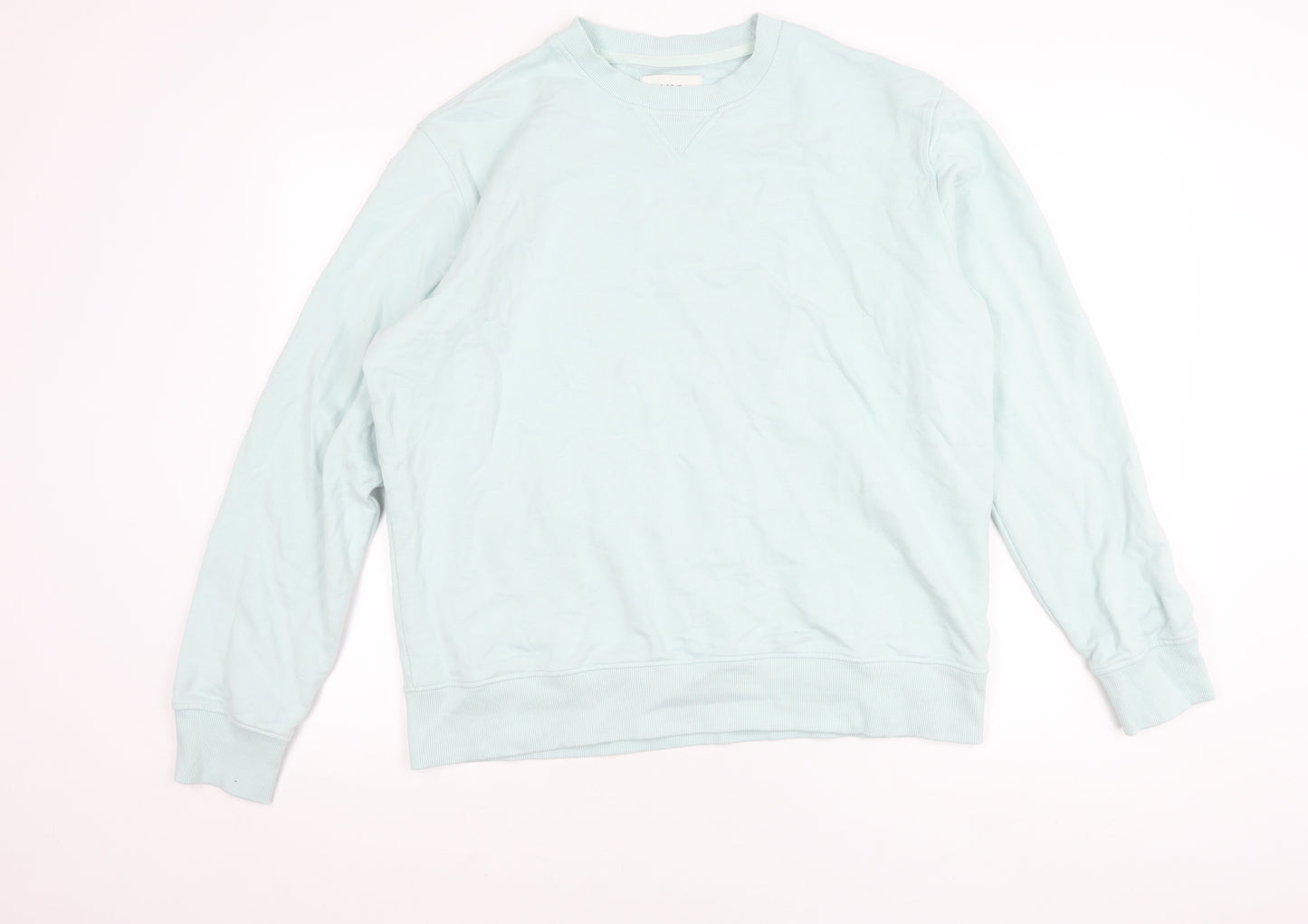 Marks and Spencer Womens Blue L Pullover Cotton Sweatshirt