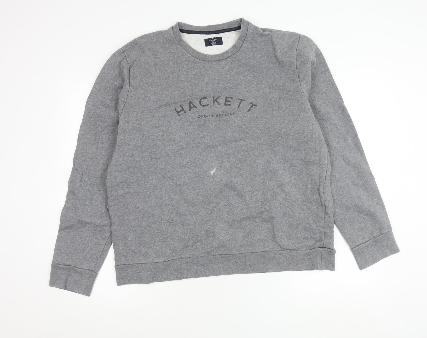 Hackett London Men’s Grey XL Classic Fit Sweatshirt Pullover