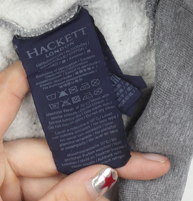 Hackett London Men’s Grey XL Classic Fit Sweatshirt Pullover