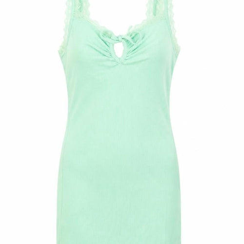 Urban Outfitters Women’s Green Lace Trim XS Slip Mini Dress