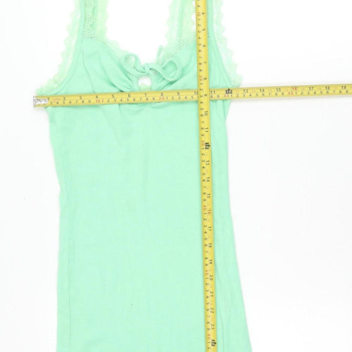 Urban Outfitters Women’s Green Lace Trim XS Slip Mini Dress