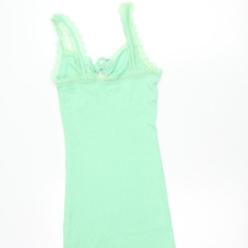 Urban Outfitters Women’s Green Lace Trim XS Slip Mini Dress