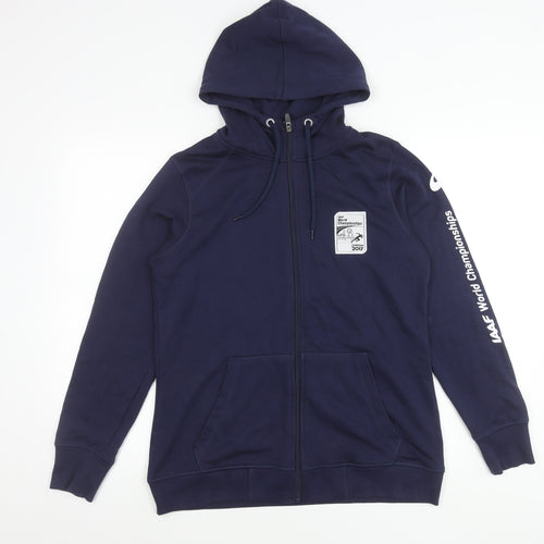 Asics Men’s Blue Hooded Full Zip Jacket L IAAF London 2017