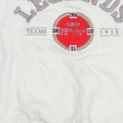 Coconut Club Classics Unisex Ivory Pullover Sweatshirt L Embroidered Logo
