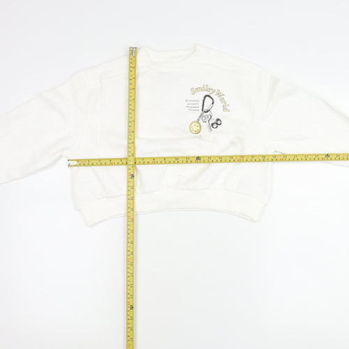 Marks & Spencer Girls White SmileyWorld Graphic Pullover Sweatshirt 6-7Y