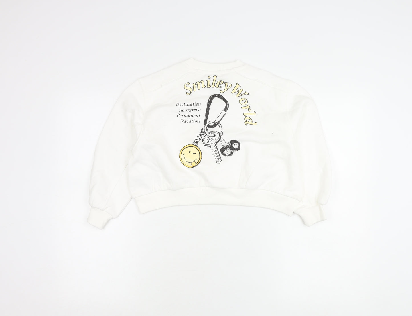 Marks & Spencer Girls White SmileyWorld Graphic Pullover Sweatshirt 6-7Y