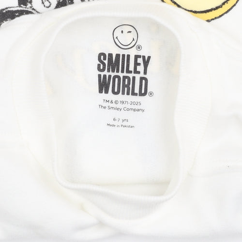 Marks & Spencer Girls White SmileyWorld Graphic Pullover Sweatshirt 6-7Y