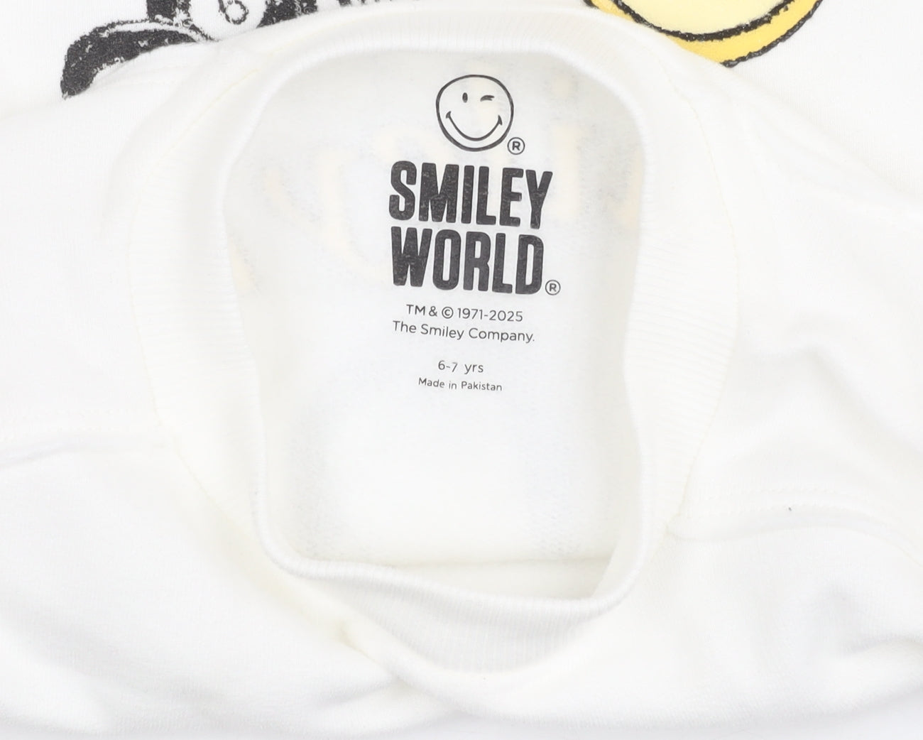 Marks & Spencer Girls White SmileyWorld Graphic Pullover Sweatshirt 6-7Y