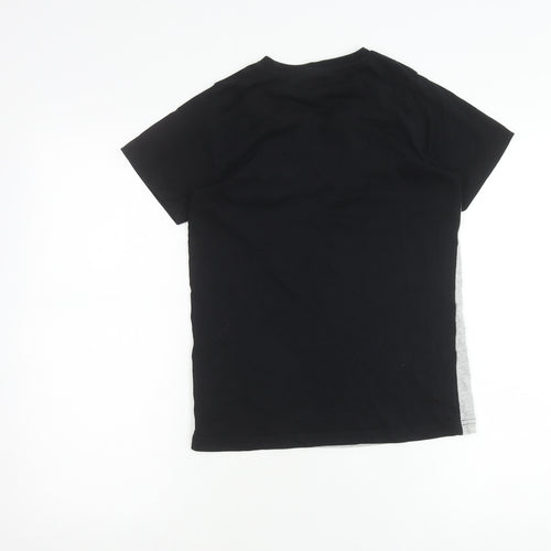 Fortnite Boys Black Blue Grey Colourblock Logo T-Shirt Size S Vanilla Underground