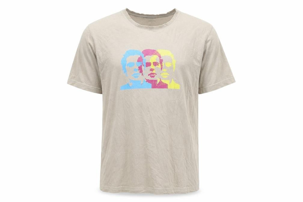 Front view of Cape Point Men's Beige Medium Graphic Art Print T-Shirt