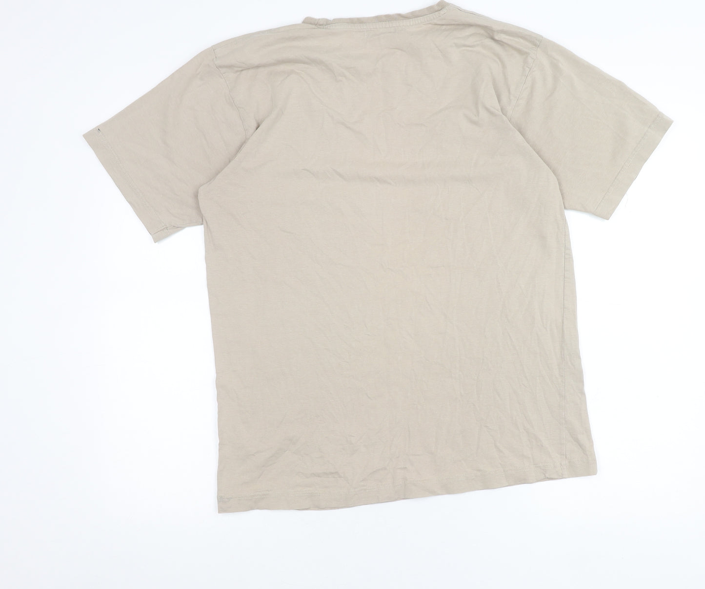 Cape Point Men's Beige Medium Graphic Art Print T-Shirt