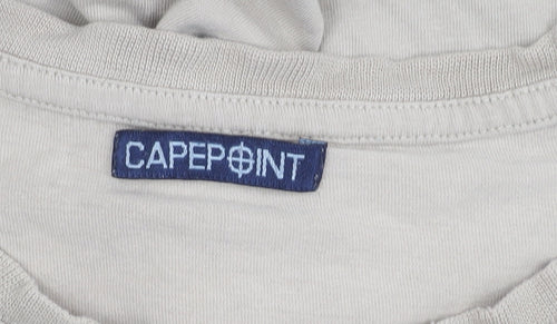 Cape Point Men's Beige Medium Graphic Art Print T-Shirt
