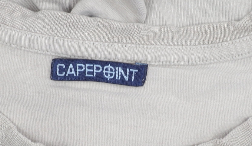 Cape Point Men's Beige Medium Graphic Art Print T-Shirt