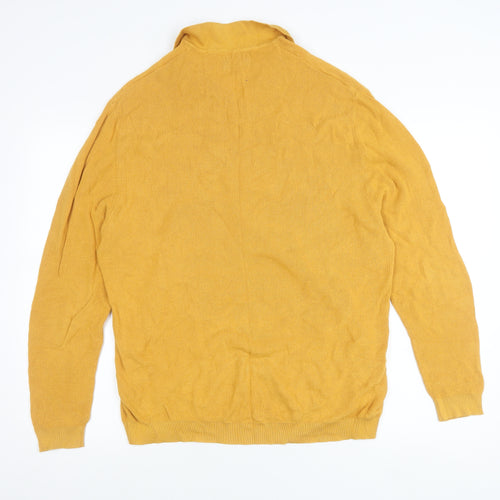 ASOS Men’s Yellow Collared Cotton Pullover Jumper Size S