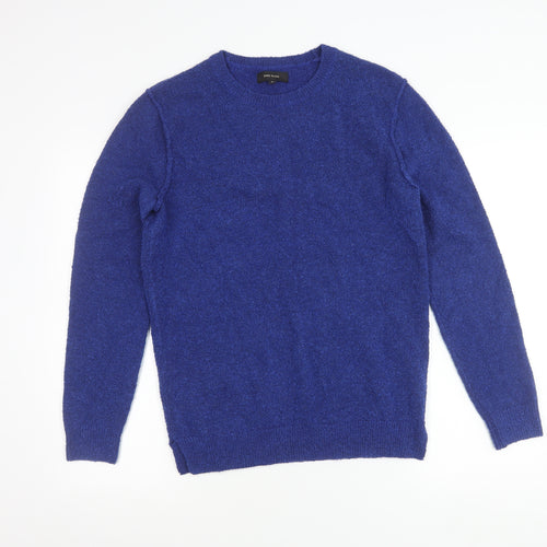 River Island Men’s Blue Knit Pullover Jumper Size S Crew Neck
