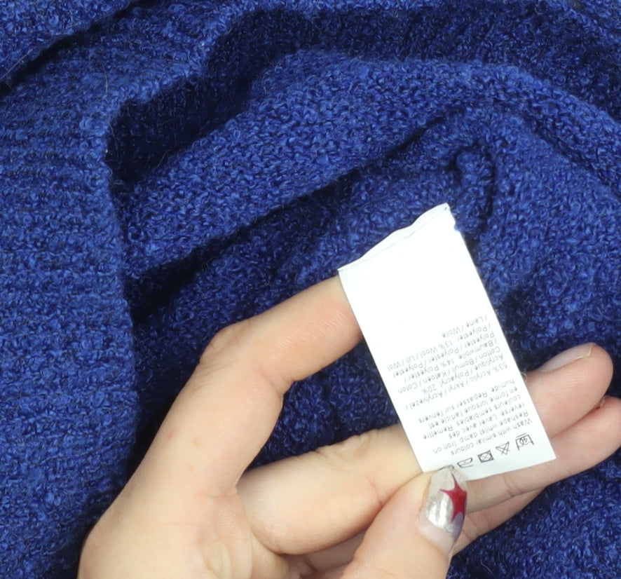 River Island Men’s Blue Knit Pullover Jumper Size S Crew Neck