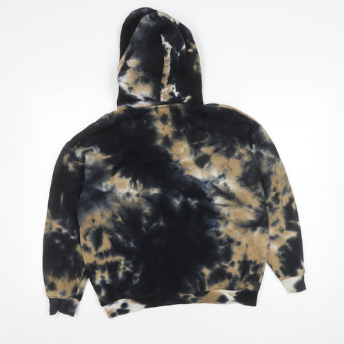 H&M Boys Multicoloured Tie-Dye Pullover Hoodie 14Y Fleece Cotton Blend