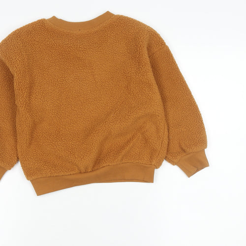 H&M Boys Brown Squishmallows Pullover Jumper 4-6Y Fleece Crew Neck