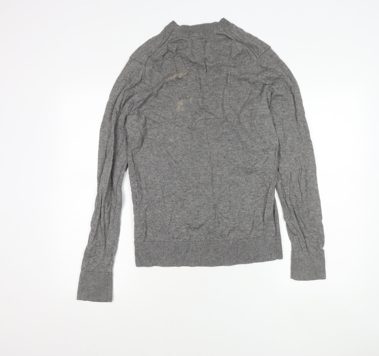 Abercrombie & Fitch Mens Grey V-Neck Jumper Size S Slim Fit