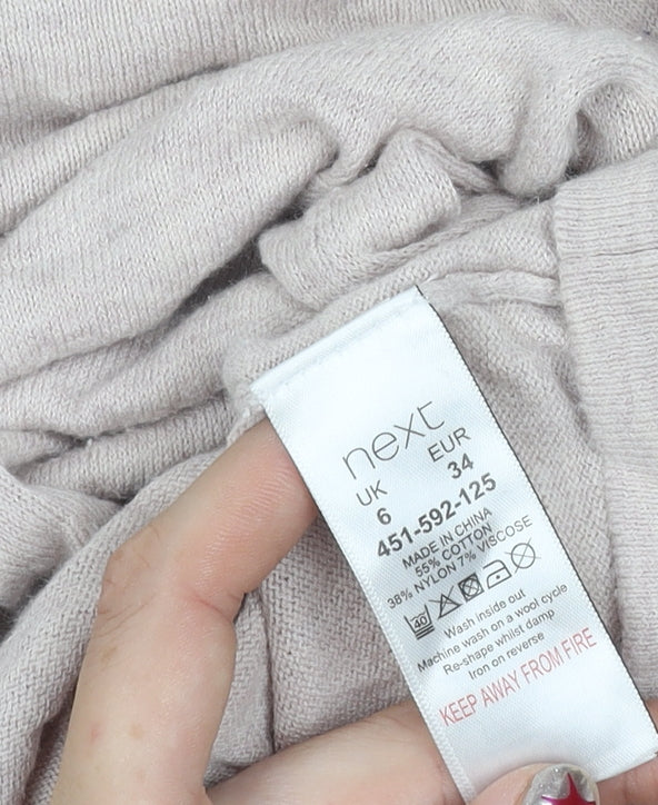 Next Women’s Beige Crew Neck Long Sleeve Pullover Jumper Size 6