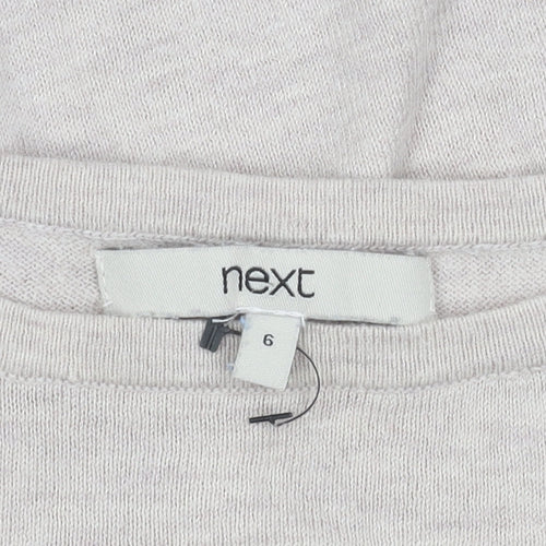 Next Women’s Beige Crew Neck Long Sleeve Pullover Jumper Size 6