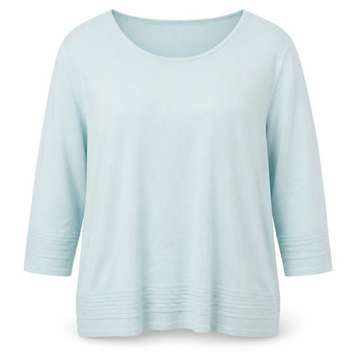 Eastex Women’s Blue Size 18 Scoop Neck 3/4 Sleeve Pullover Jumper