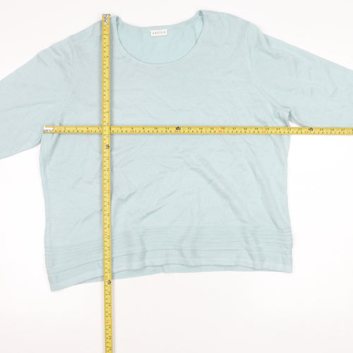 Eastex Women’s Blue Size 18 Scoop Neck 3/4 Sleeve Pullover Jumper