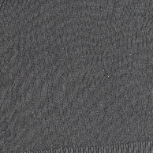 River Island Men's Black V-Neck Cotton Pullover Jumper Size S
