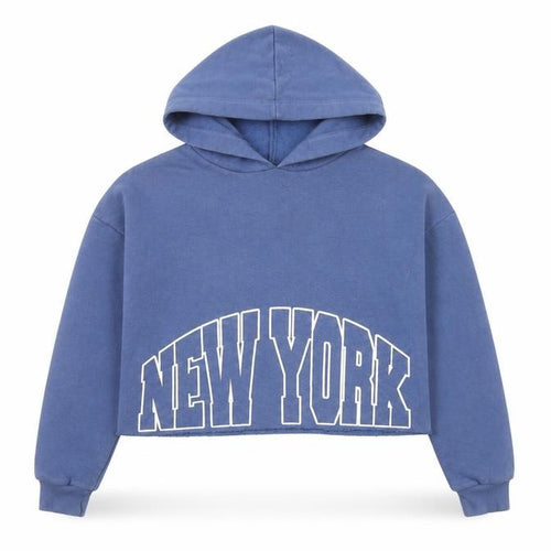 New Look Girls Blue Hoodie Age 10-11 Years Pullover NY Logo
